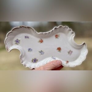 Antique Victoria Carlsbad Austria small Gold Guild Porcelain dish 1891